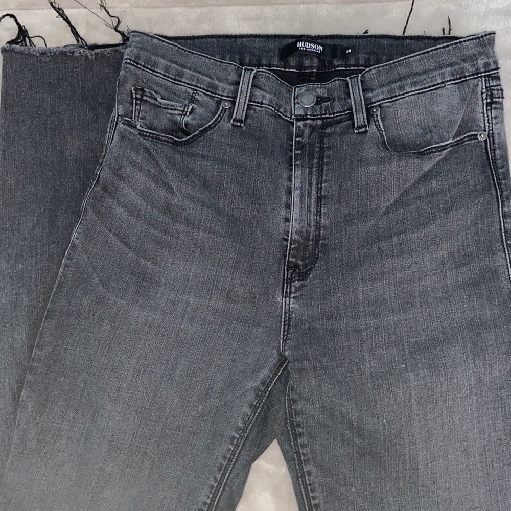 Hudson “Barbara Super Skinny” black jeans.